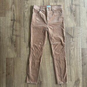 LOFT Soft Corduroy High Rise Slim Pants Tan Size 27/4